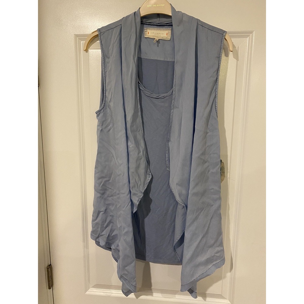 NWT Chambray Los Angeles Top Wrap Cardigan Dress Chambray Blue Size Large L New